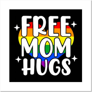 Daisy Heart LGBT Pride Month Free Mom Hugs Posters and Art